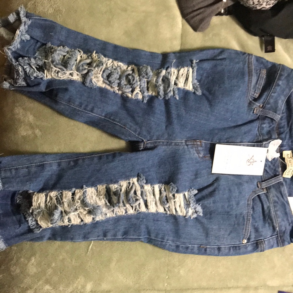 Fashion Nova- Wave Crasher Denim Bermuda Shorts